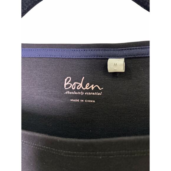 Boden Essential Black Stretch Knit Scoop Neck Long Sleeve Tee - Picture 3 of 5